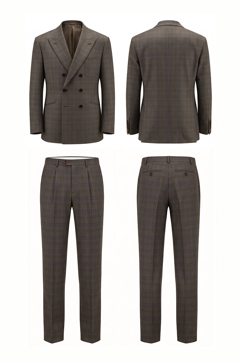 Dark Brown 50%% Merino Wool Suits