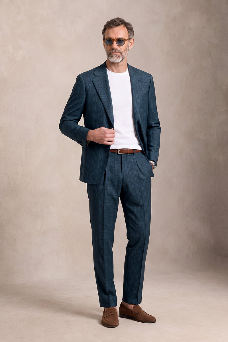 Navy Blue 50% Merino Wool Suits