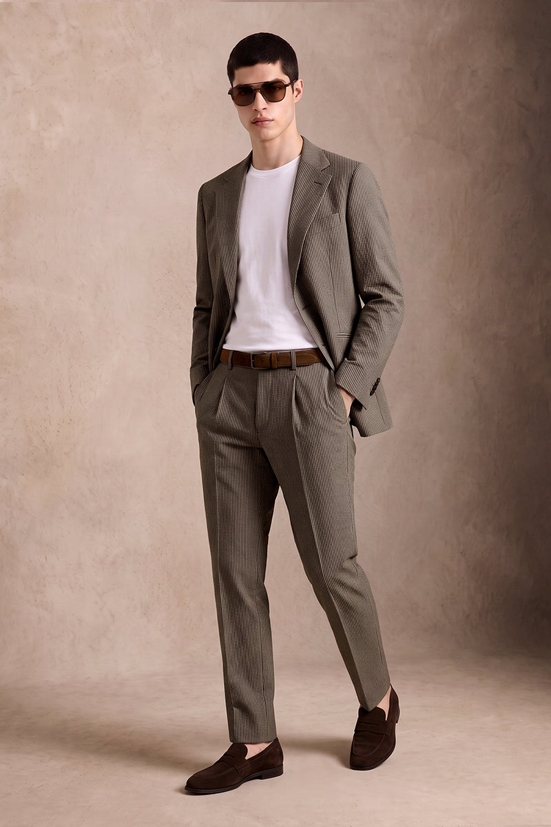 Brown 50% Merino Wool Suits
