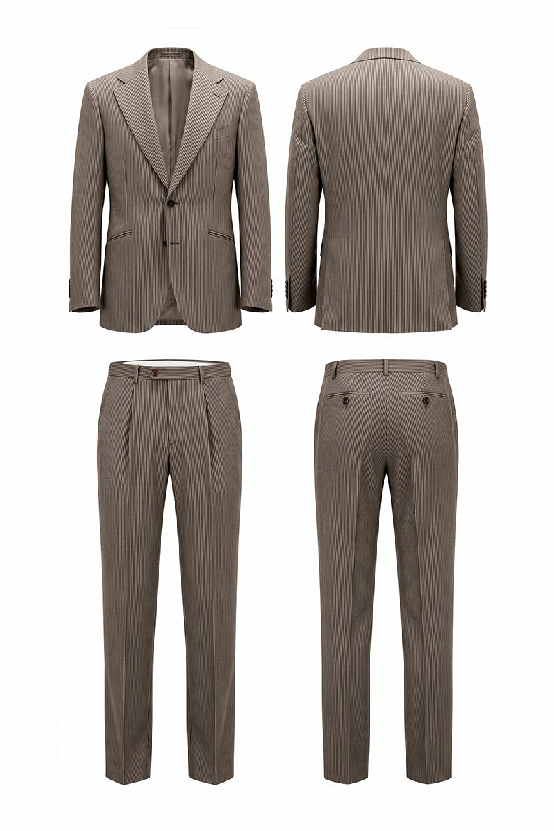Brown 50% Merino Wool Suits
