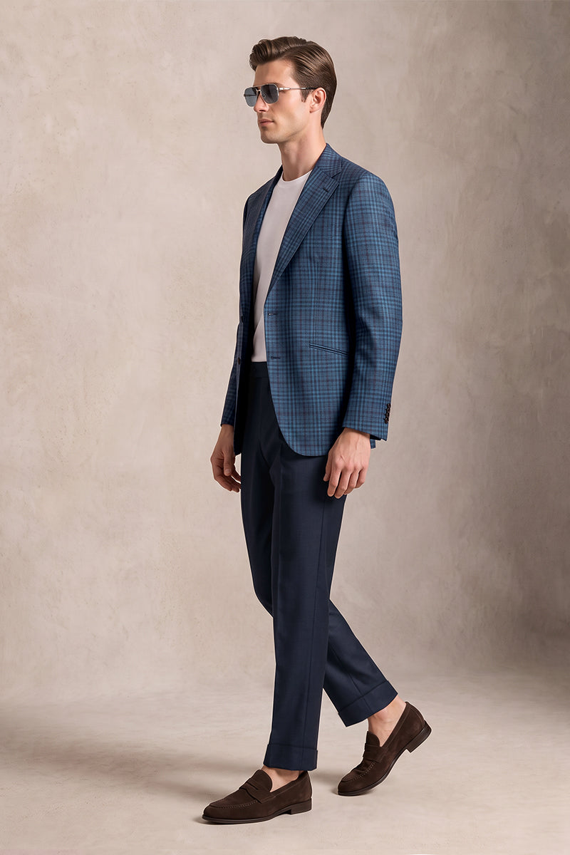 Navy Blue 50% Merino Wool Suits