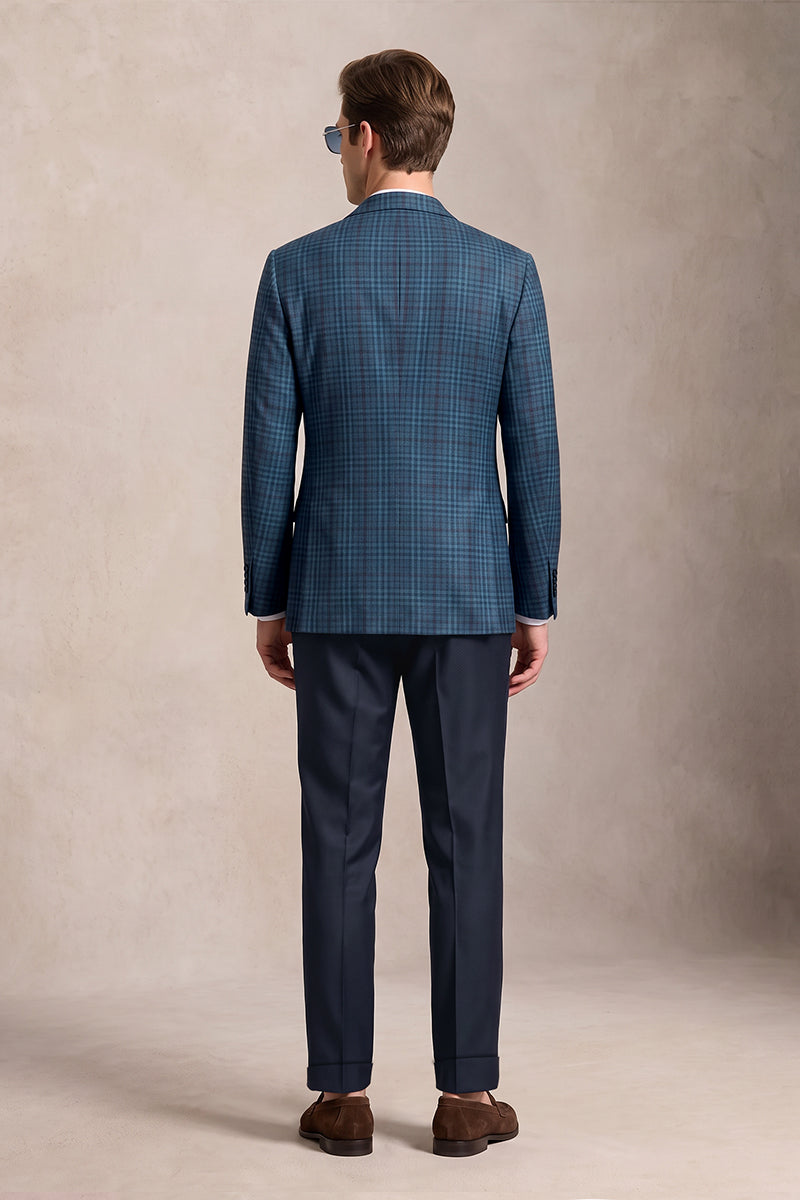 Navy Blue 50% Merino Wool Suits