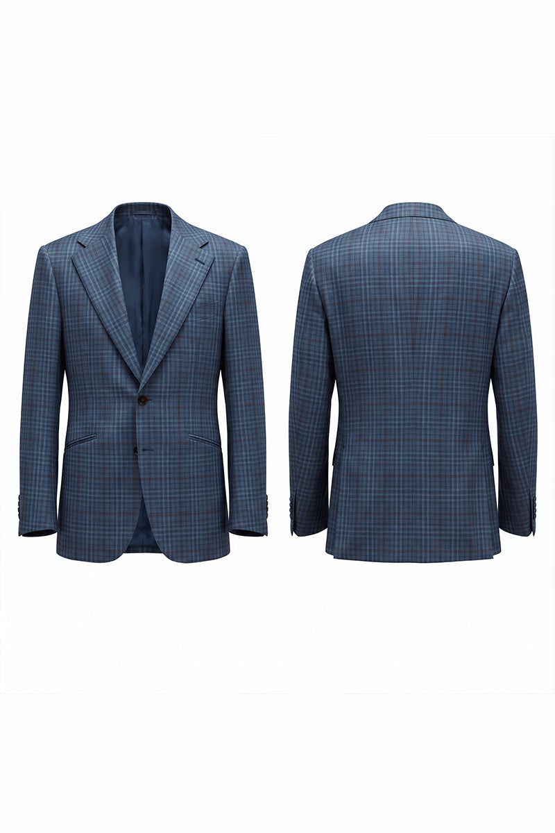 Navy Blue 50% Merino Woo Blazers