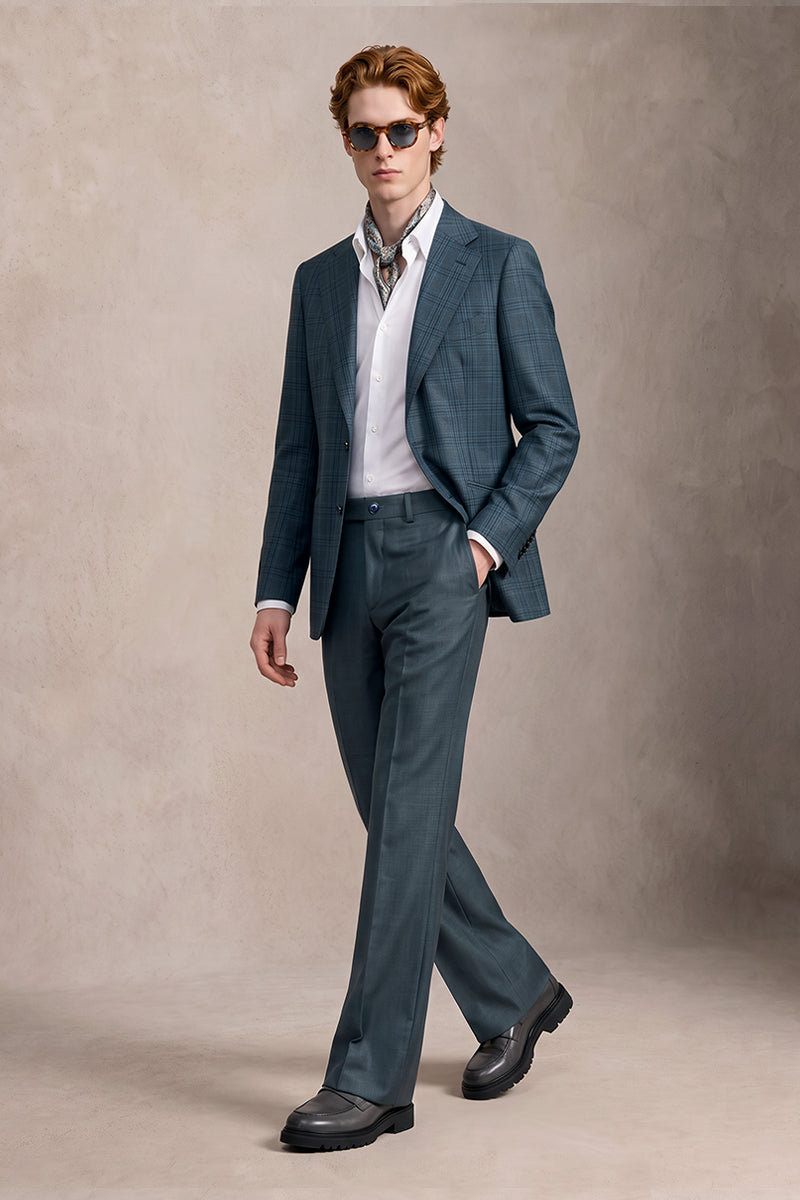 Blue 50% Merino Wool Suits