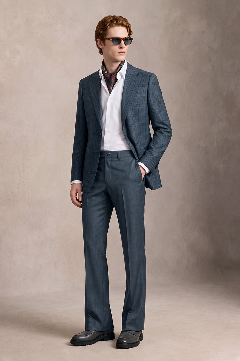 Blue 50% Merino Wool Suits