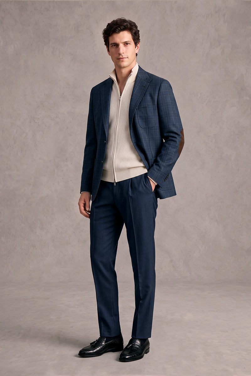 Navy Blue 50% Merino Wool Suits