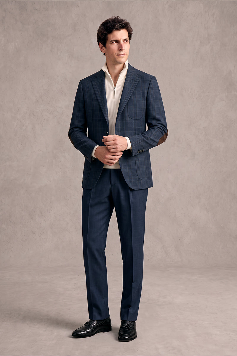 Navy Blue 50% Merino Wool Suits