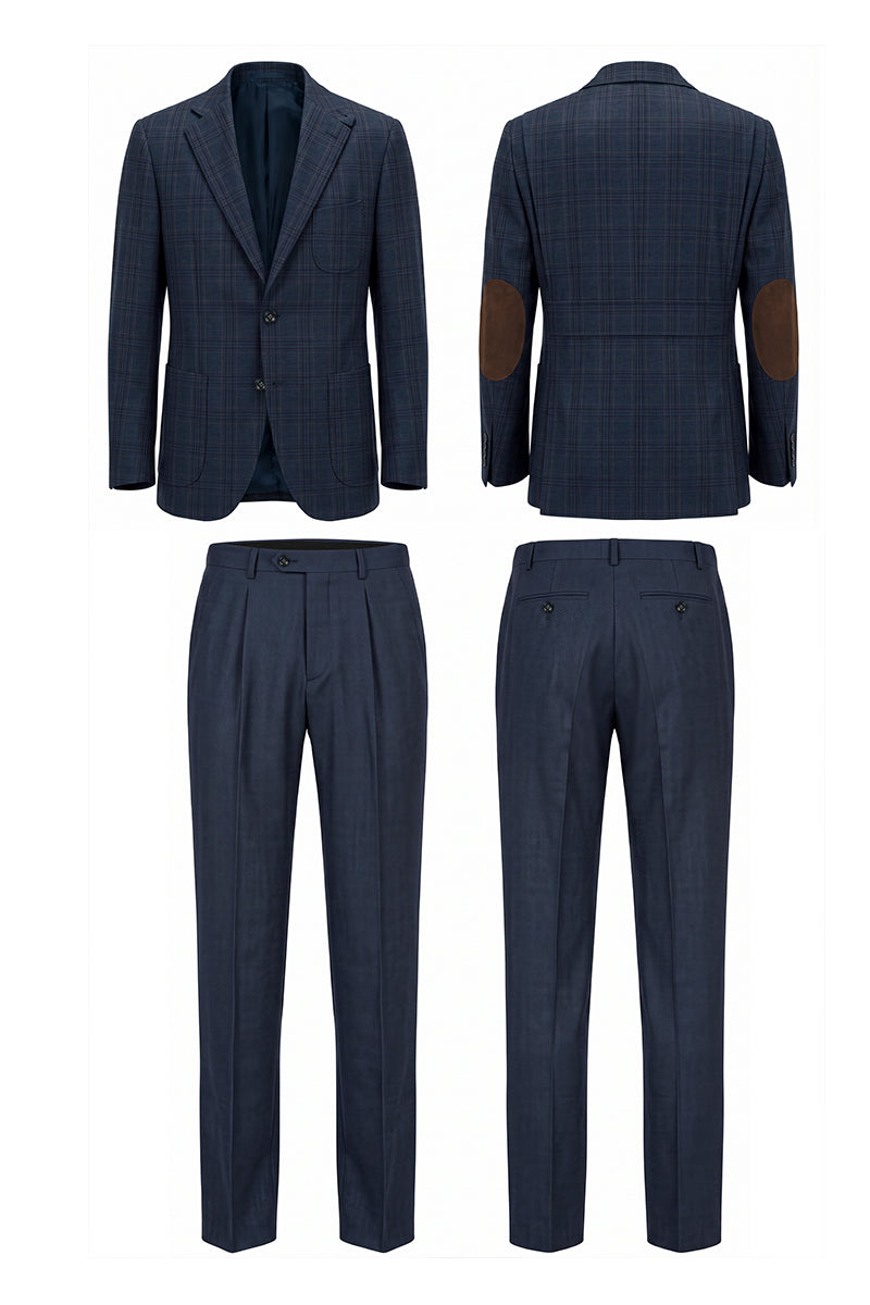 Navy Blue 50% Merino Woo Blazers