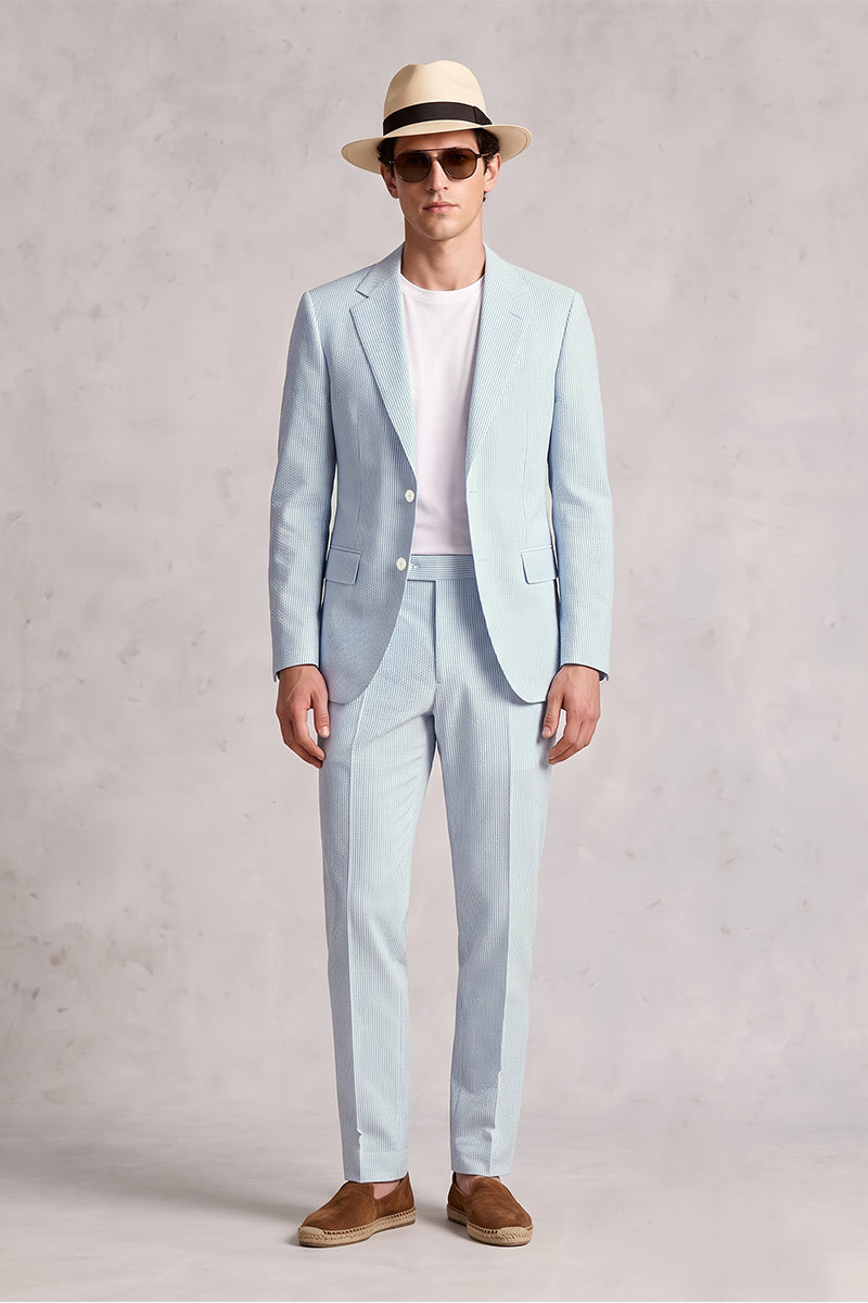 Blue 50% Merino Woo Suits
