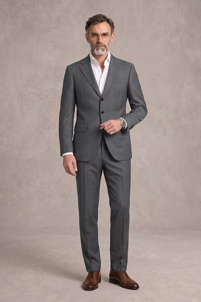 Gray 50% Merino Wool Suits