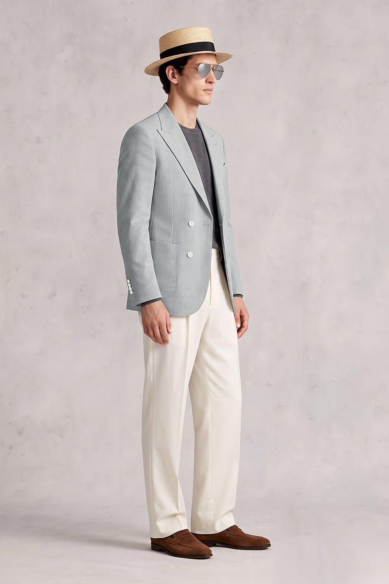 Light Blue 50% Merino Wool Blazers