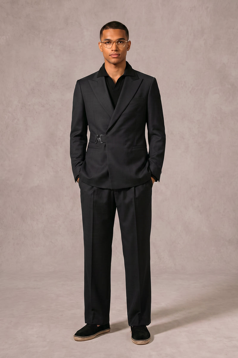 Black 50% Merino Wool Suits