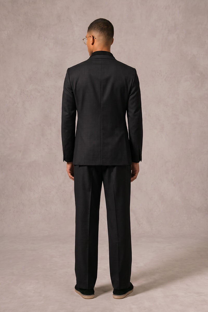 Black 50% Merino Wool Suits