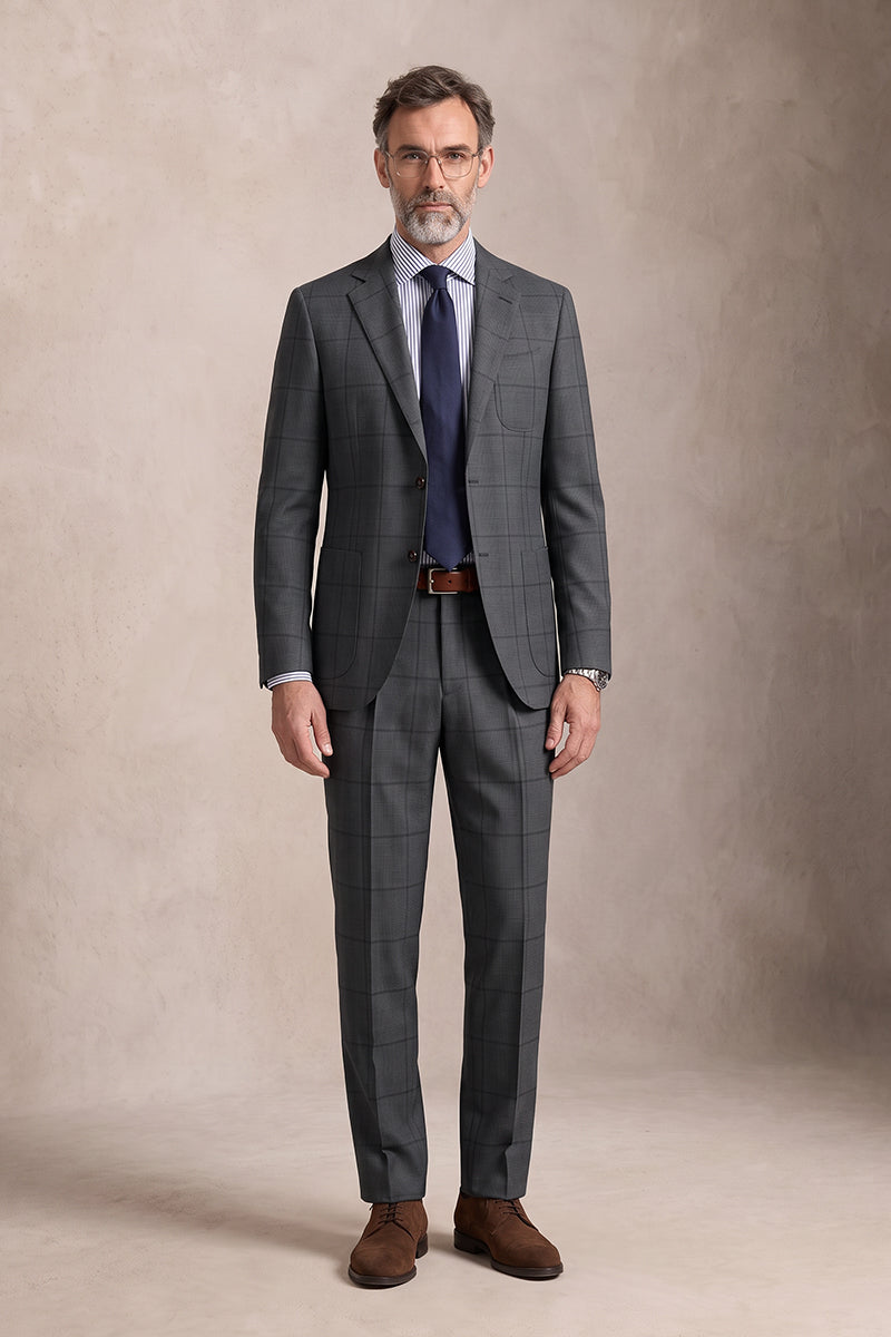 Dark Gray 50% Merino Wool Suits
