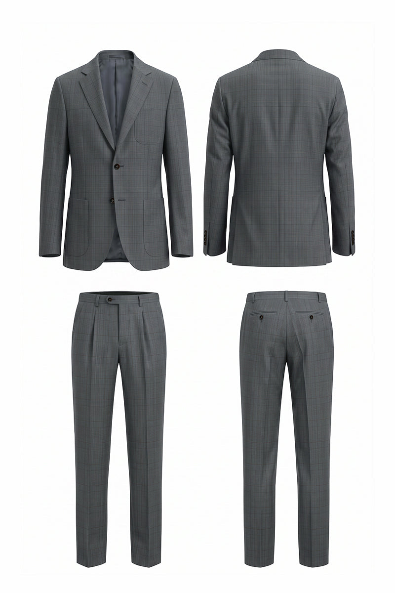 Gray 50% Merino Wool Suits