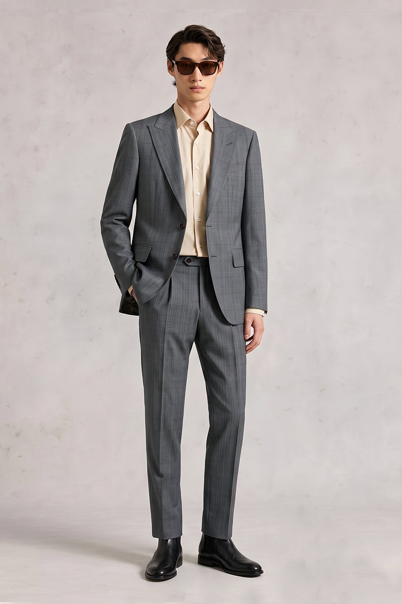 Gray 50% Merino Wool Blazers