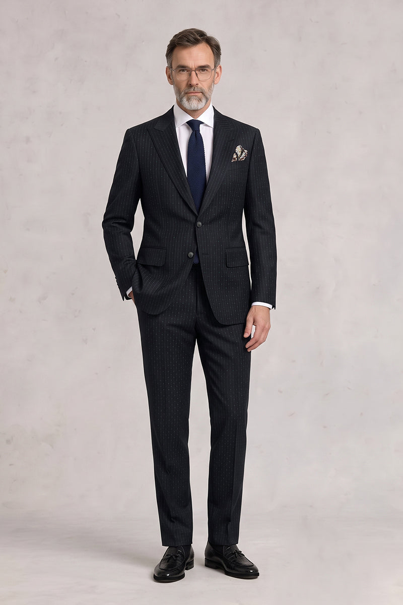 Black 50% Merino Wool Suits