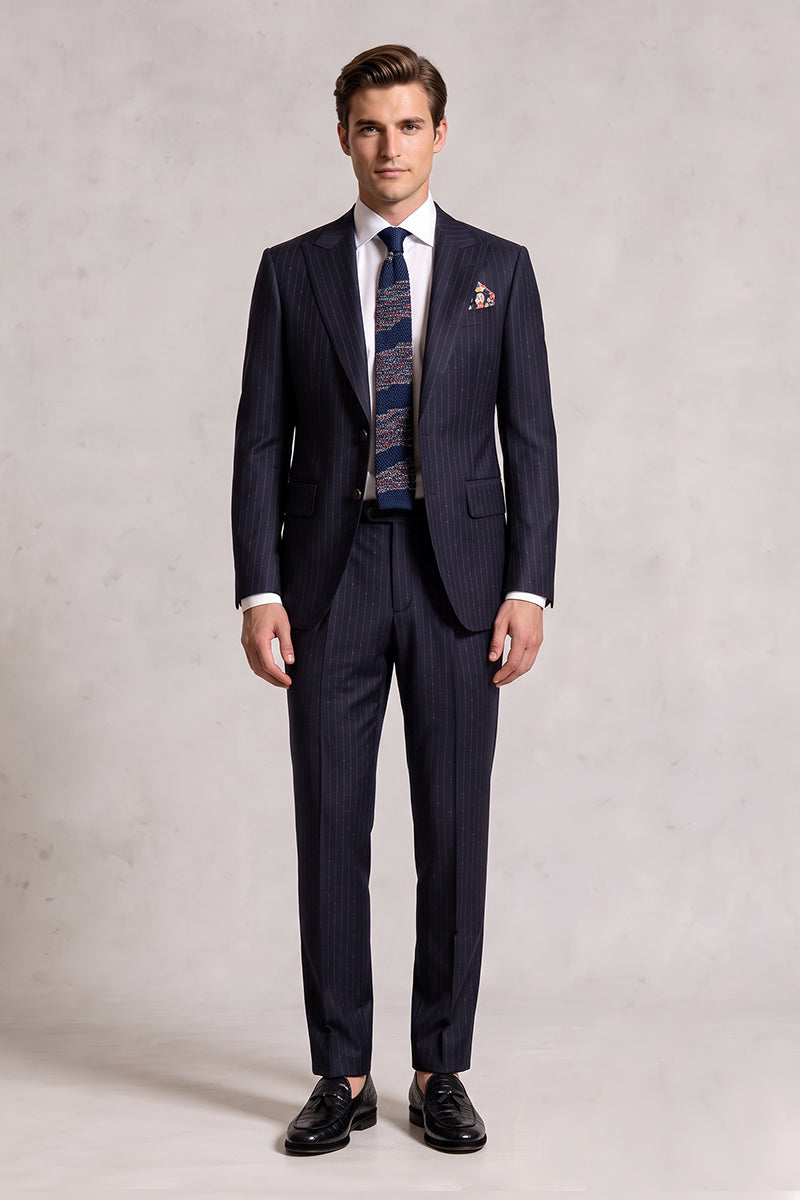 Navy Blue 50% Merino Wool Blazers