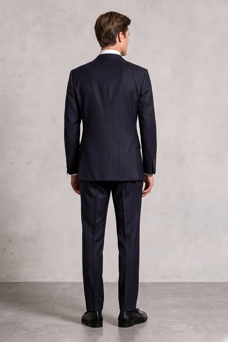 Navy Blue 50% Merino Wool Blazers