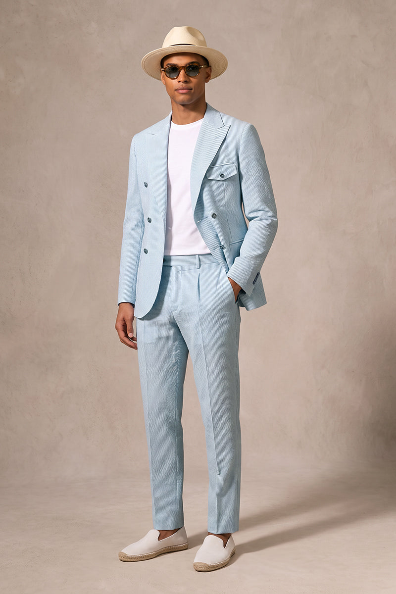 Sky Blue 50% Merino Wool Suits