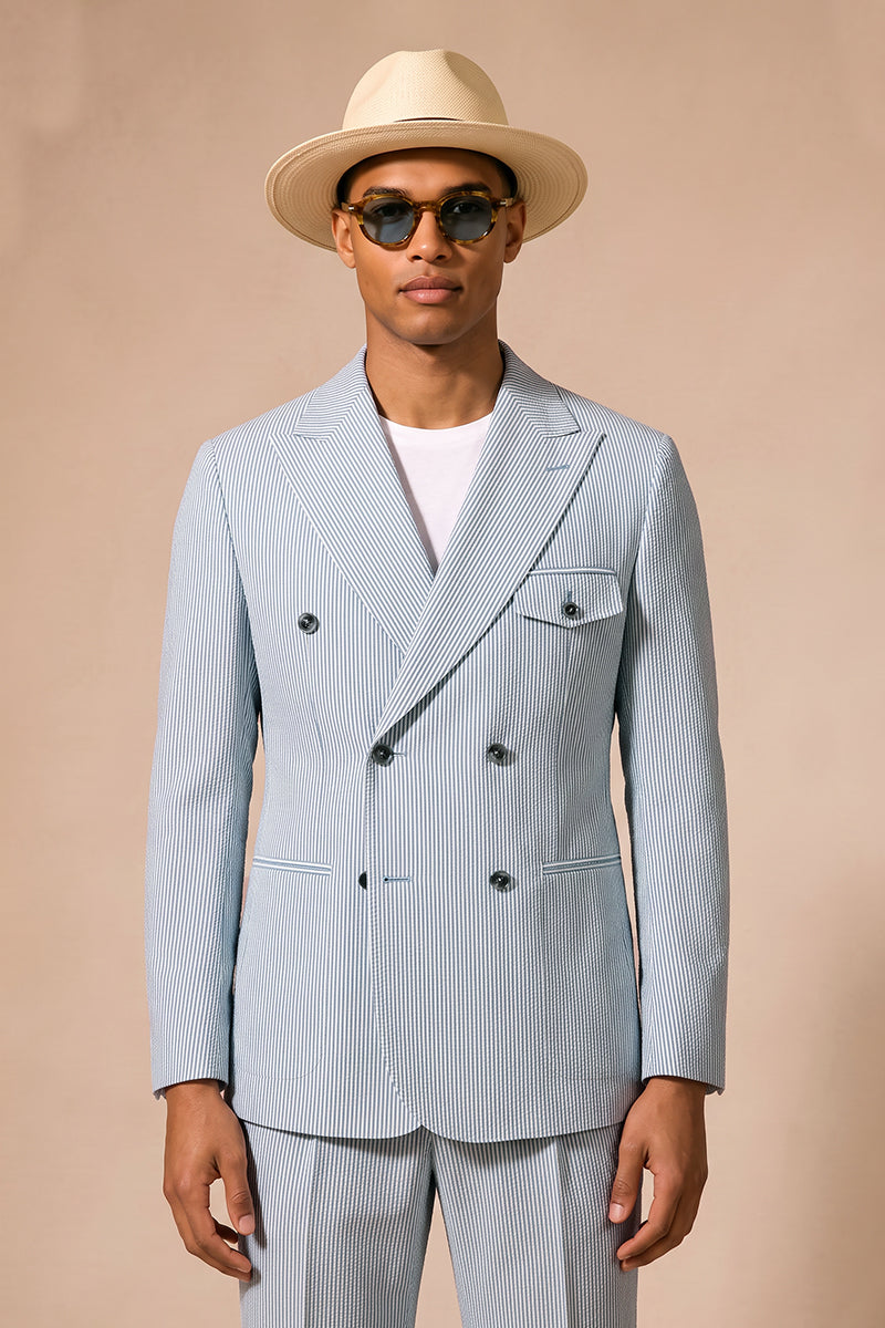 Sky Blue 50% Merino Wool Suits