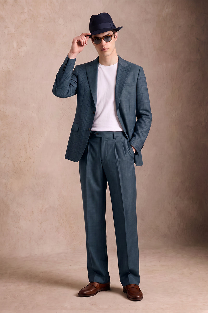 Navy Blue 50% Merino Wool Suits