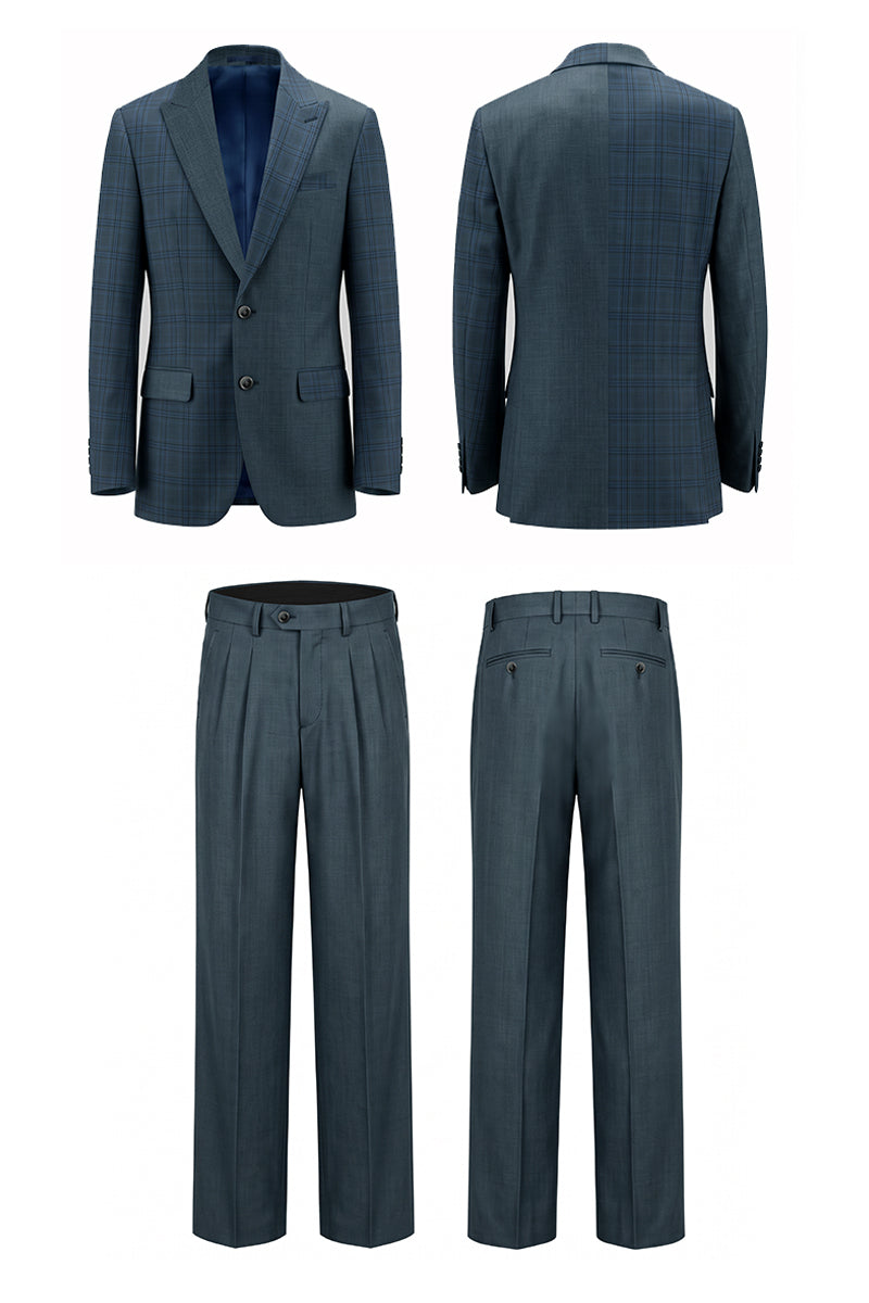 Navy Blue 50% Merino Wool Blazers
