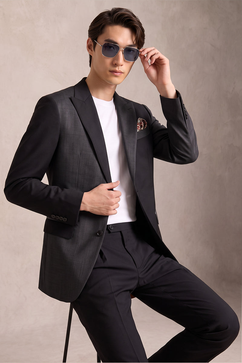 Black 50% Fine Australia Wool Suits