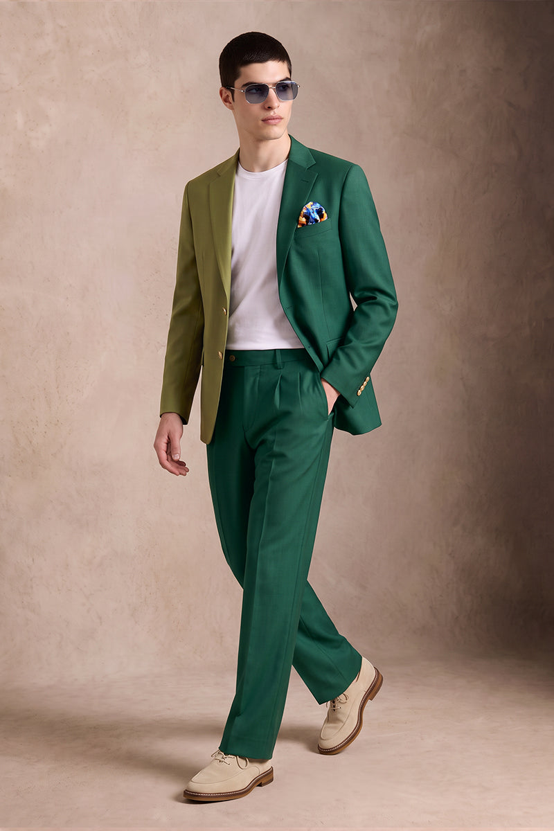Green 50% Merino Wool Suits