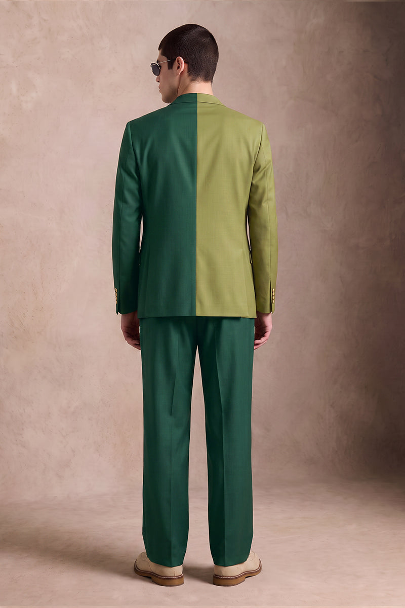 Green 50% Merino Wool Blazers