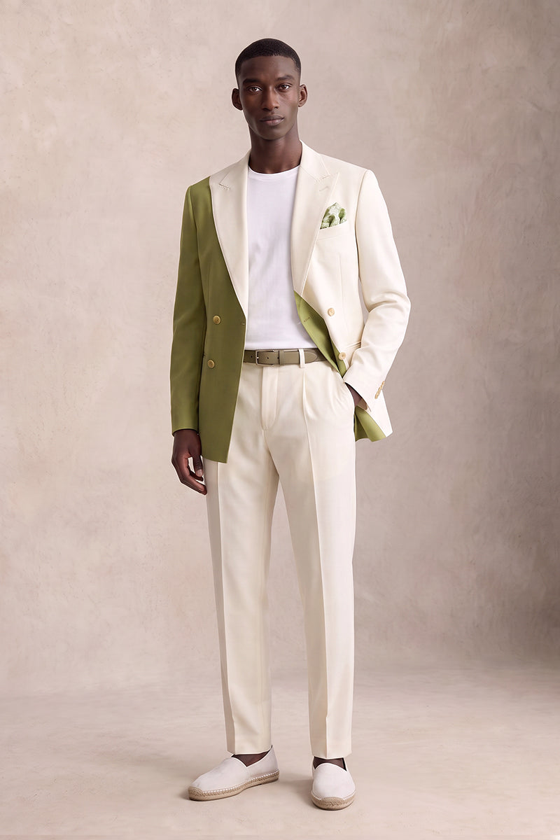 Green 50% Merino Wool Suits