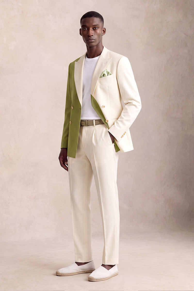 Green 50% Merino Wool Suits