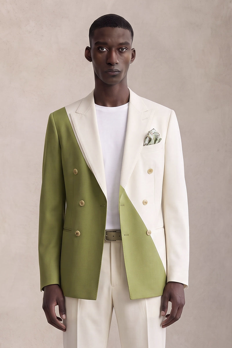 Green 50% Merino Wool Blazers