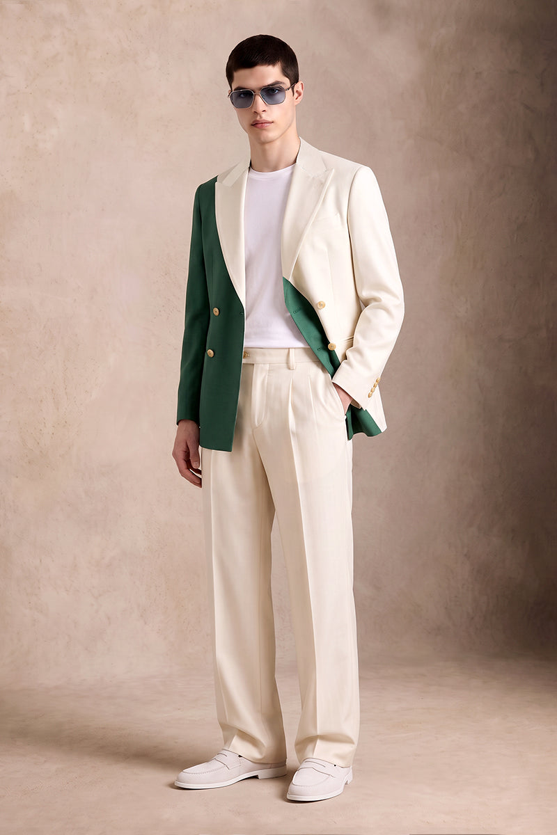 Green 50% Merino Wool Suits