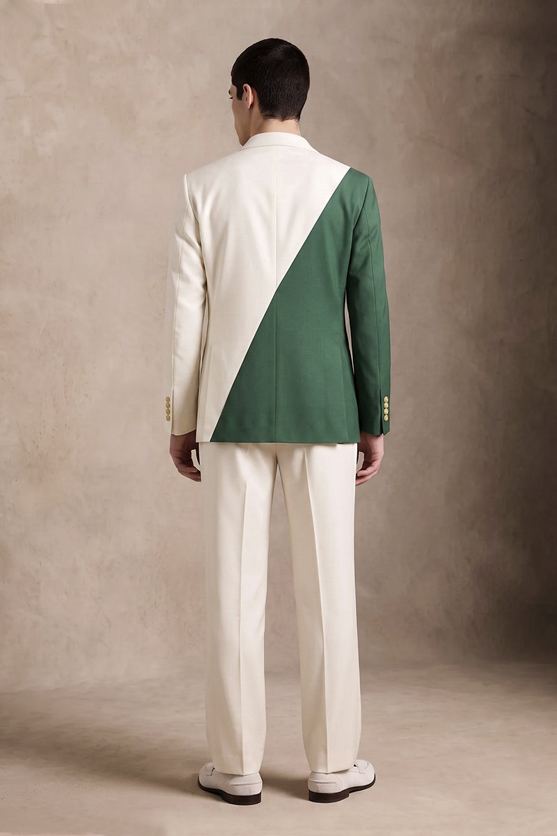Green 50% Merino Wool Blazers