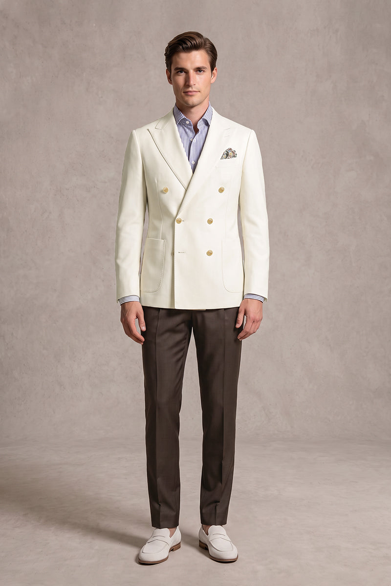 Beige 50% Merino Wool Suits