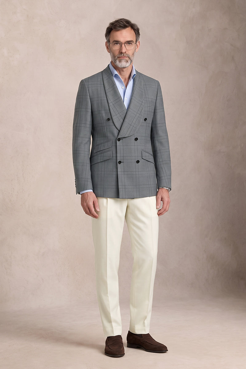 Gray 100% Merino Wool Suits