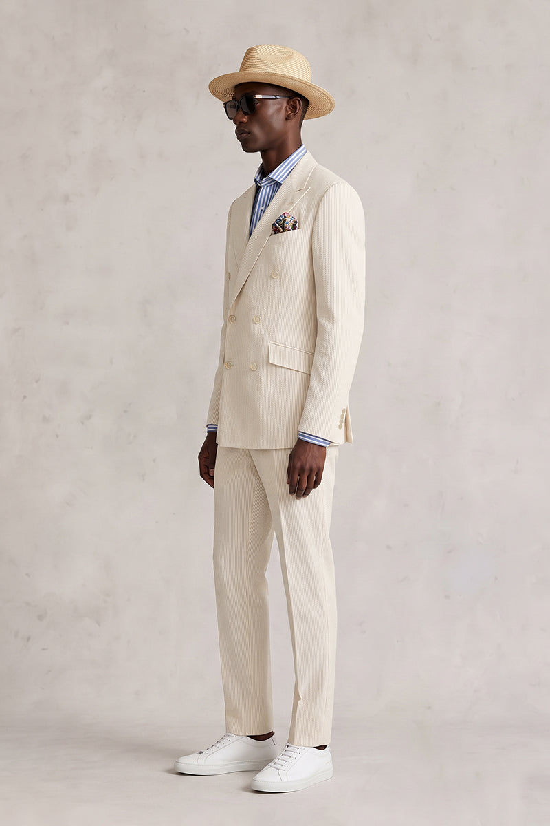 Beige 50% Merino Wool Suits
