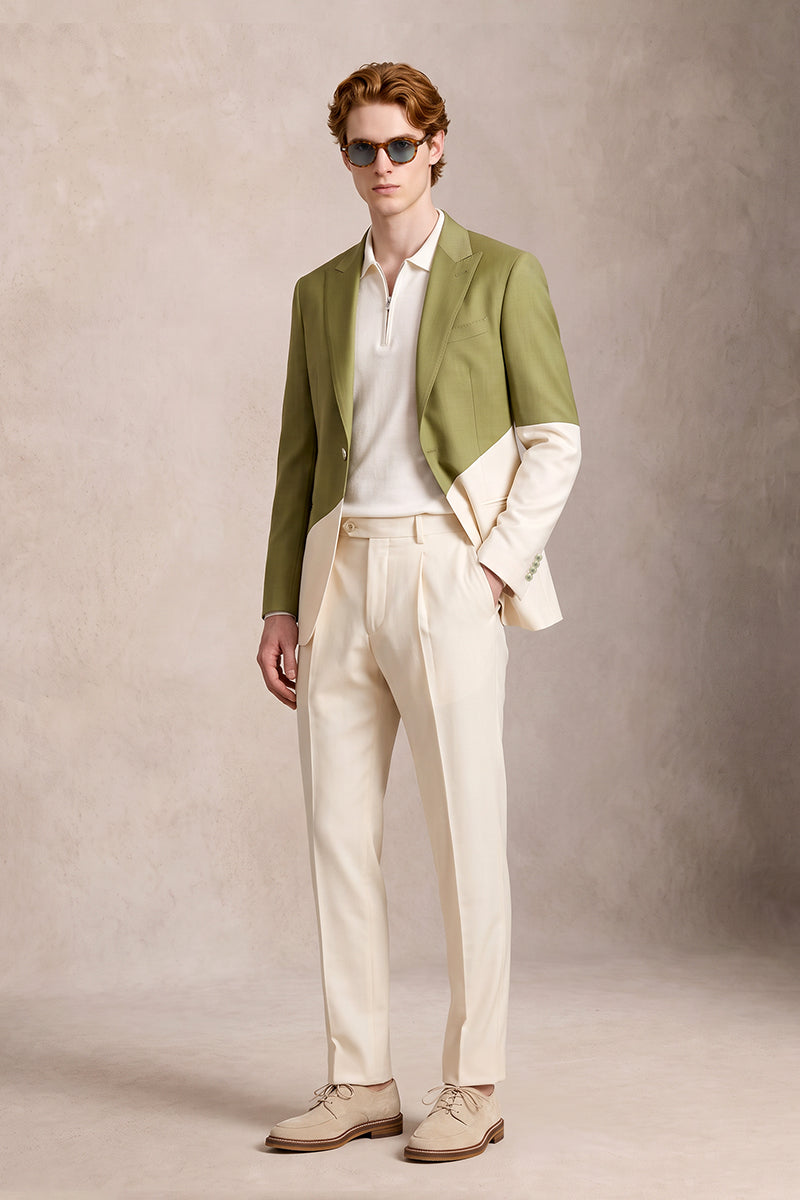 Green 50% Merino Wool Suits