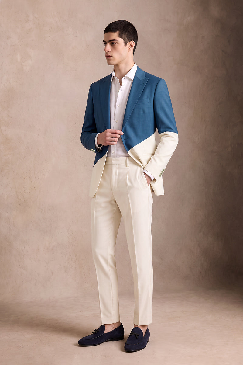 Blue 50% Merino Wool Suits