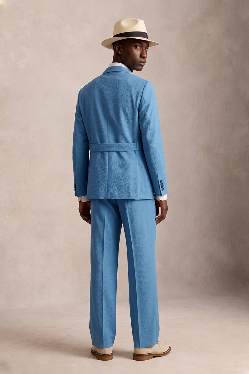 Blue 50% Merino Wool Suits