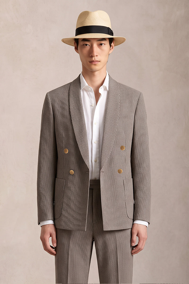 Brown 50% Merino Wool Suits