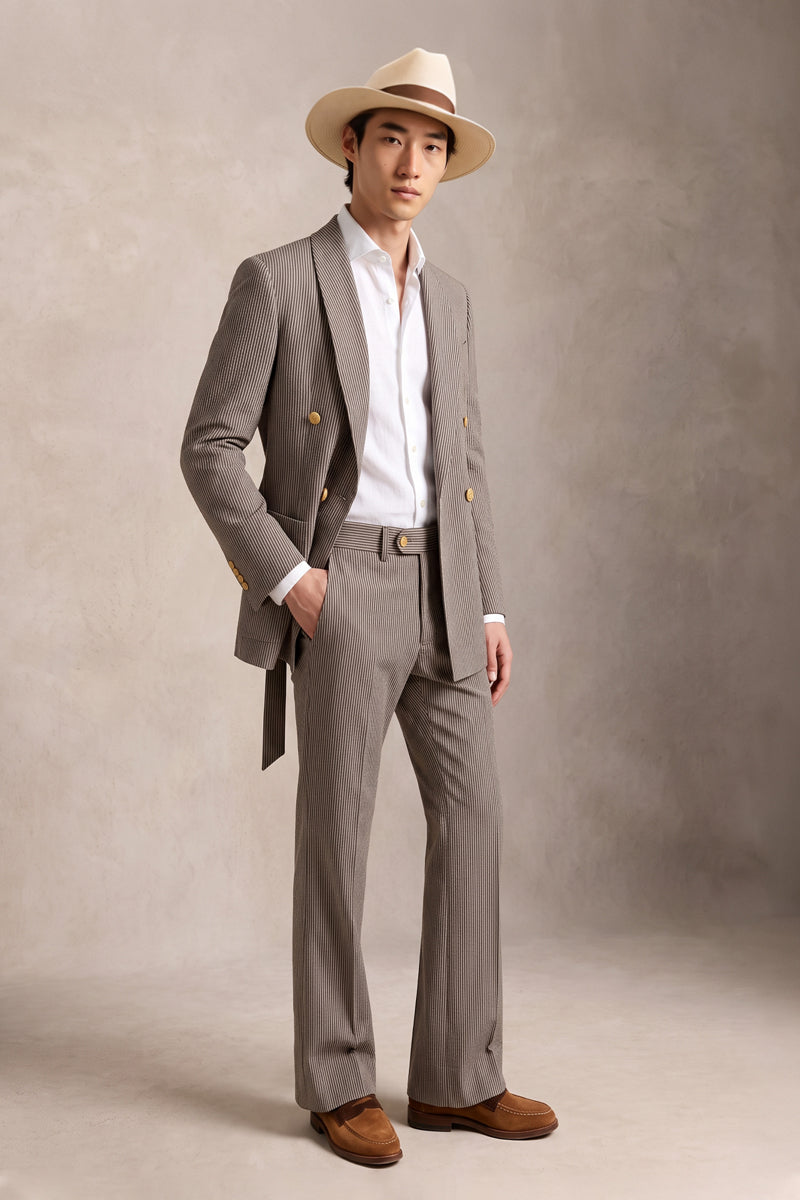 Brown 50% Merino Wool Suits
