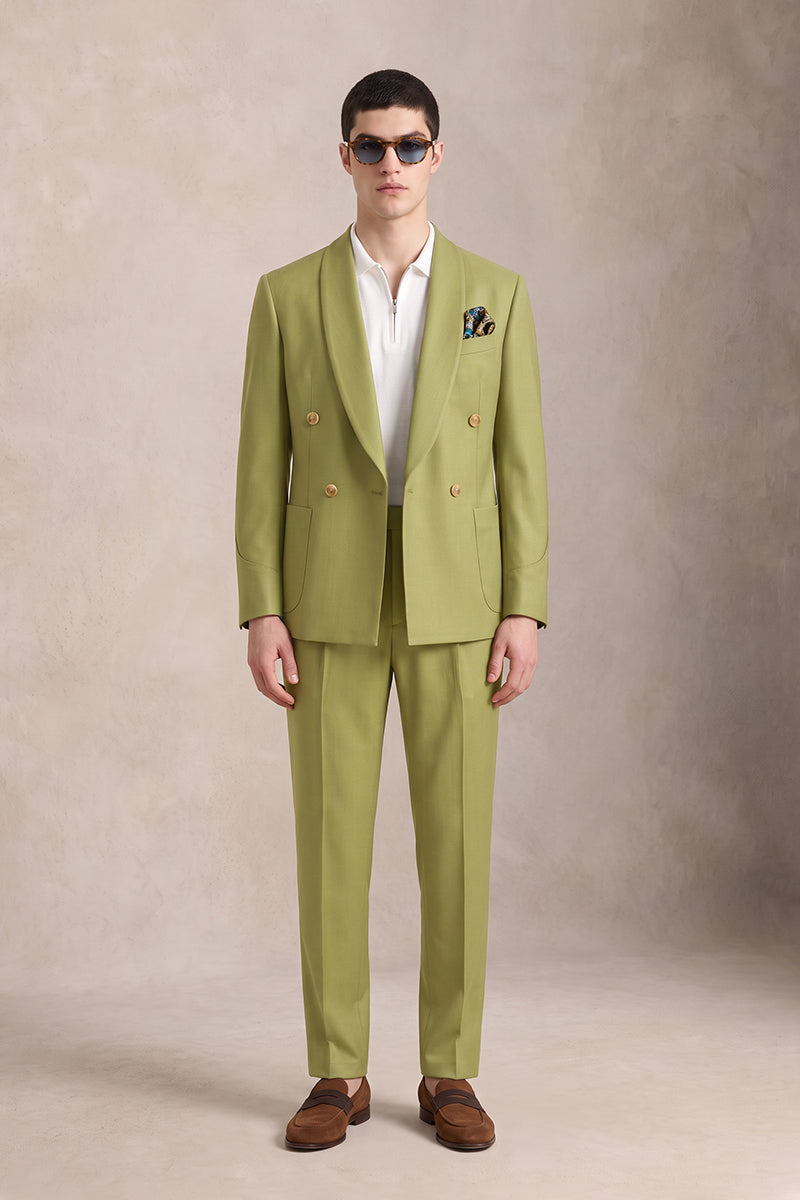 Green 50% Merino Wool Suits