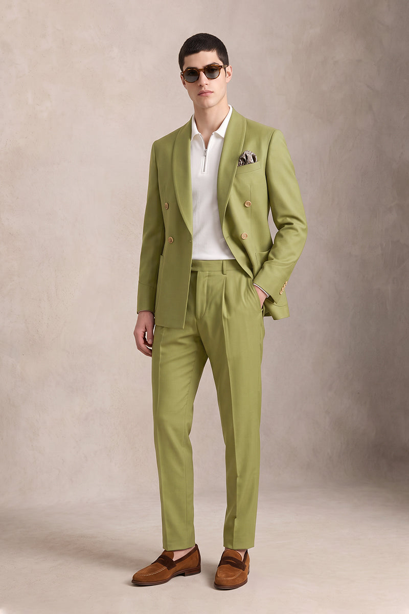 Green 50% Merino Wool Blazers