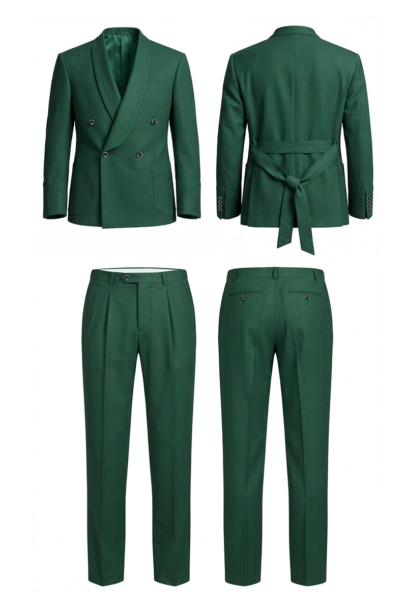 Forest Green 50% Merino Wool Suits