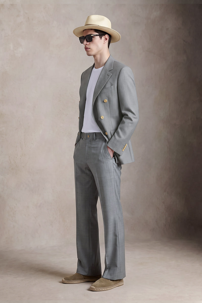 Gray 50% Merino Wool Suits