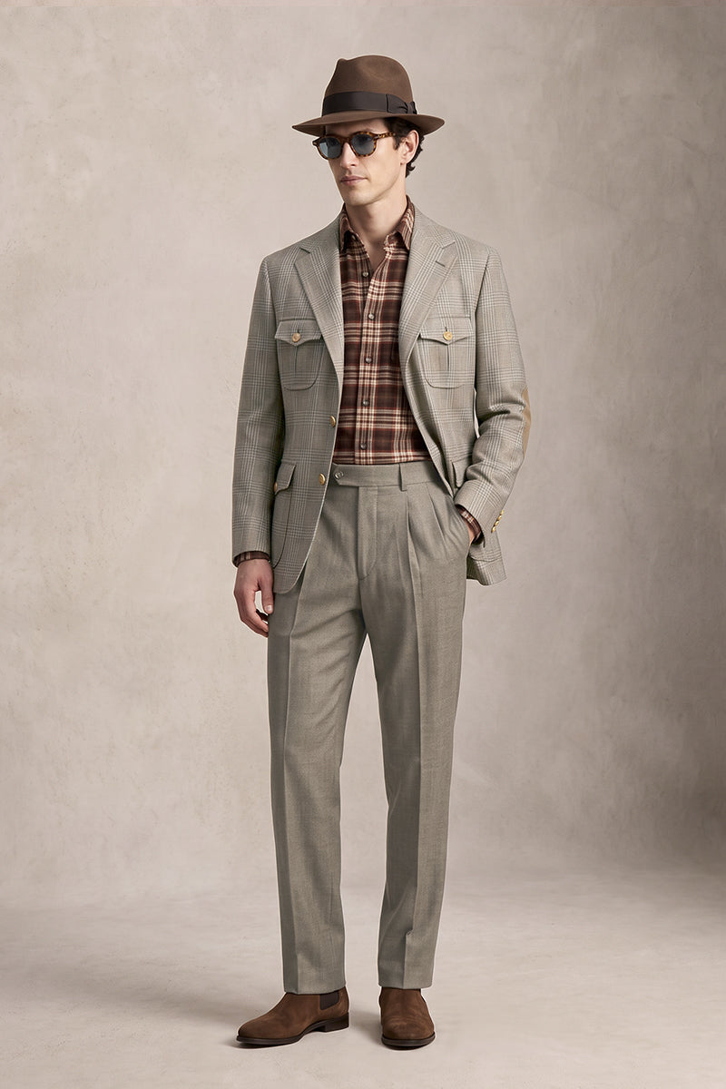 Brown 50% Merino Wool Blazers