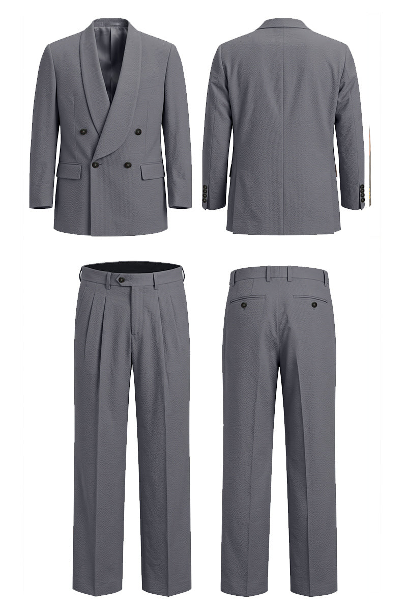 Gray 50% Merino Wool Suits