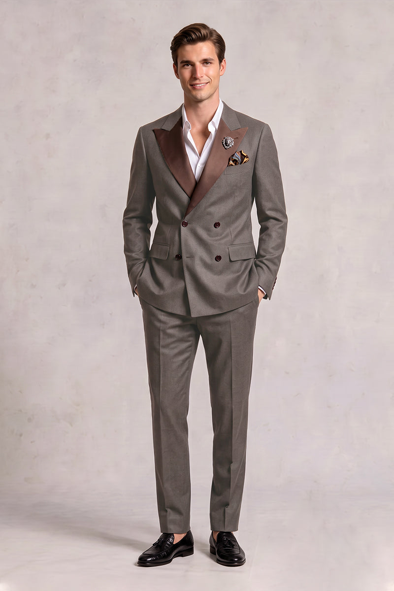 Brown 100% Merino Wool Suits